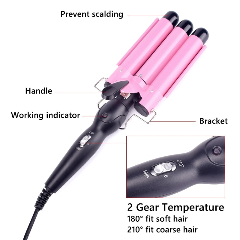 Triple Barrel Ceramic Hair Waver