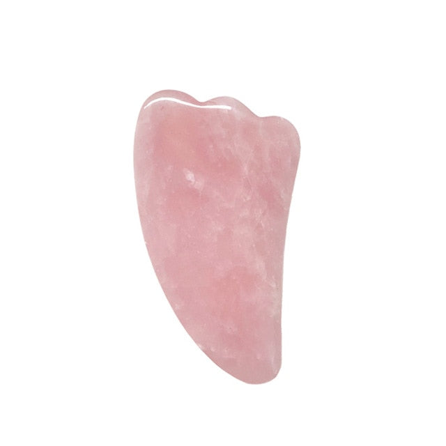 Rose Quartz Gua Sha Crystal Sculpty Tool