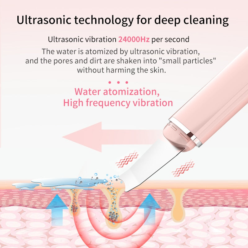 Ultrasonic Facial Skin Scrubber