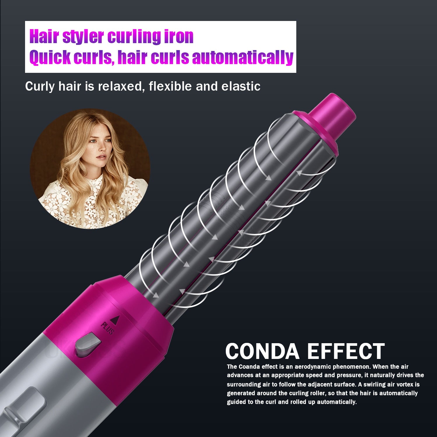 5 In 1 Hair Dryer Brush Professional Hair Curler