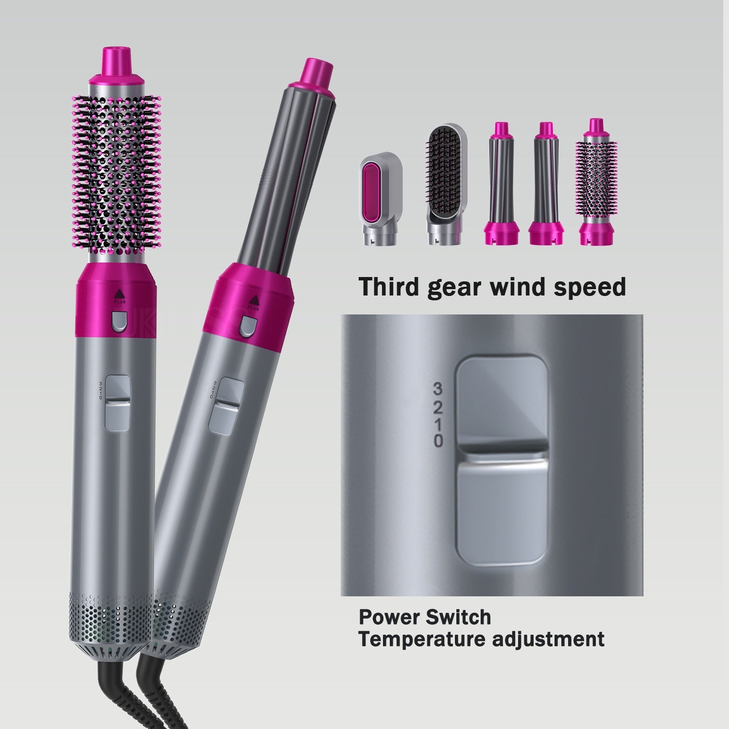5 In 1 Hair Dryer Brush Professional Hair Curler