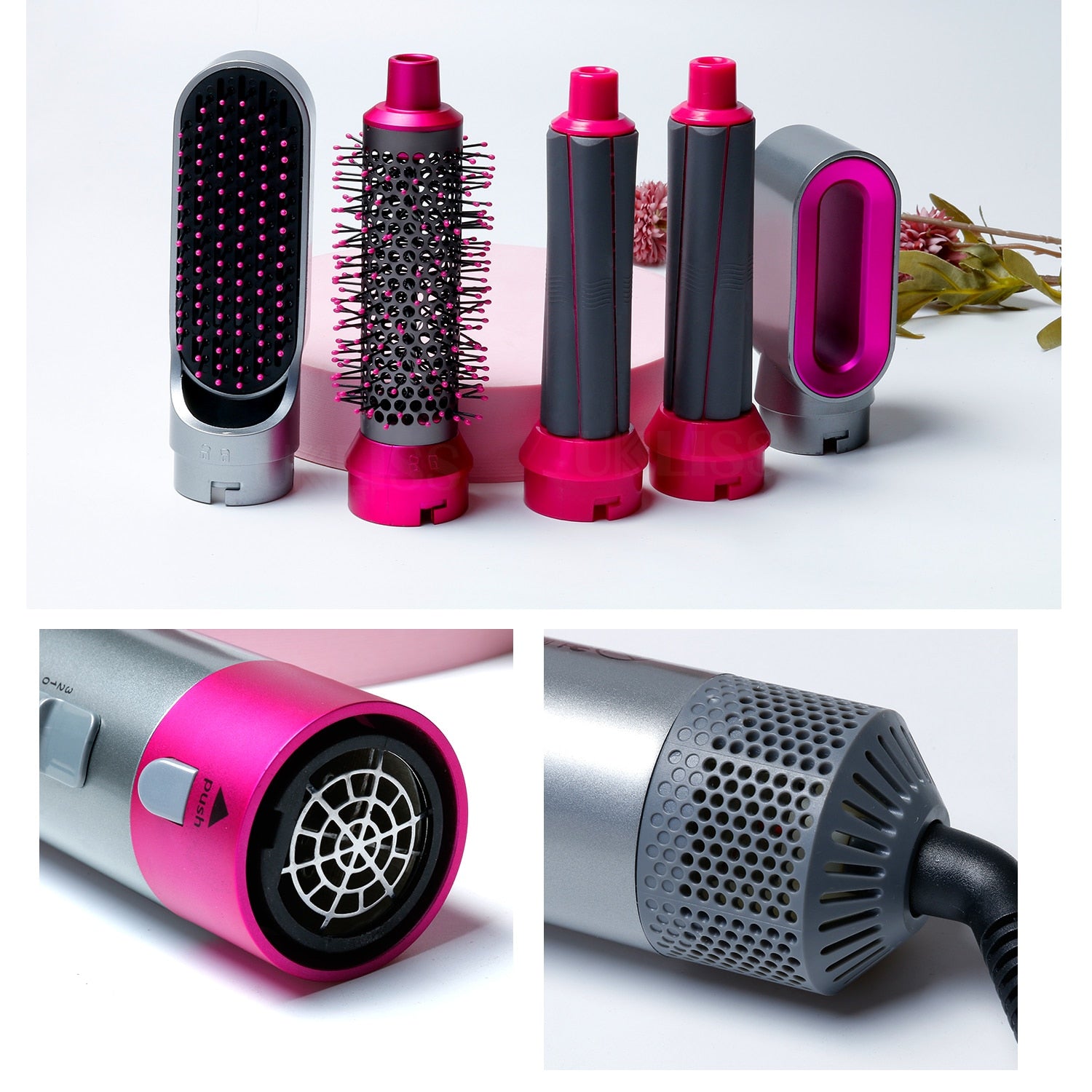 5 In 1 Hair Dryer Brush Professional Hair Curler